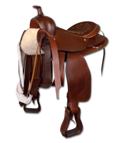 Western saddle Randol's leather brown