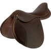 Jumping saddle Eric Thomas FITTER grained leather black 17,5"