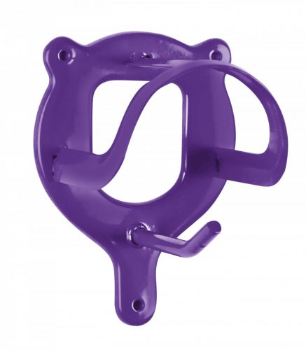 Bridle hook metal painted purple