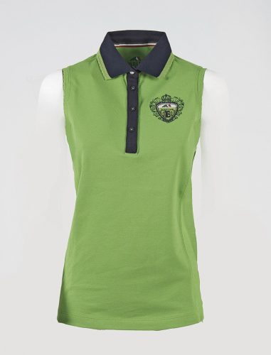Polo shirt, Equiline "Kezia" sleeveless, women's XL lime green