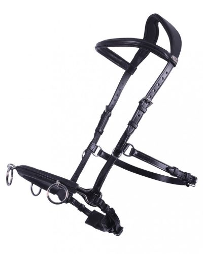 Cavesson QHP leather black cob