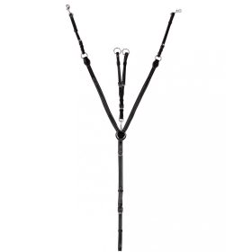 Szügyelő QHP bőr gumis póni/cob fekete