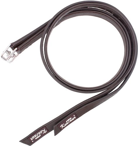 Stirrup leathers KenTaur with nylon lining 140 cm tabacco