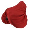 Saddle cover soft canvas red