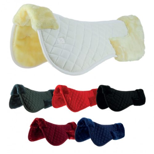 Back pad Riding World synthetic white