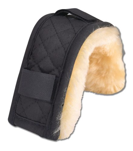 Lambskin chin protector 18 cm black/black