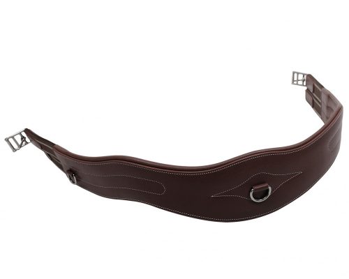 Girth with luxury stitching 120 cm dark brown