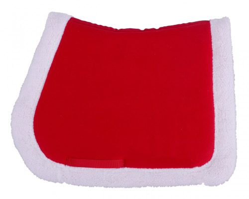 Christmas saddle pad QHP red full