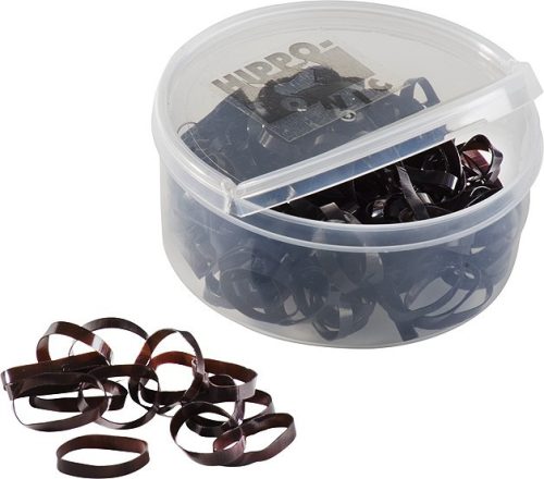 Rubber bands H.T. silicon 450 pcs dark brown