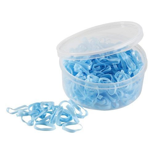 Rubber bands H.T. silicon 450 pcs silver