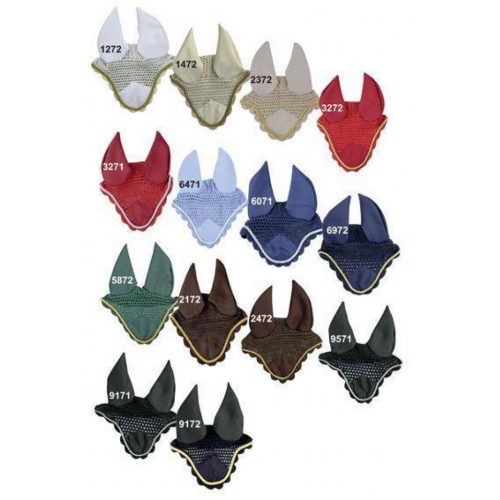 Ear net HKM pony red/silver