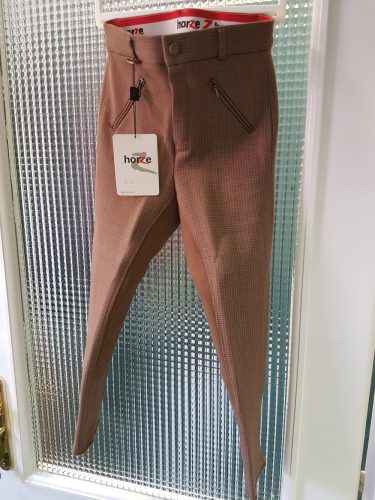 Lovaglónadrág Horze Active kockás gy. 130 s.barna