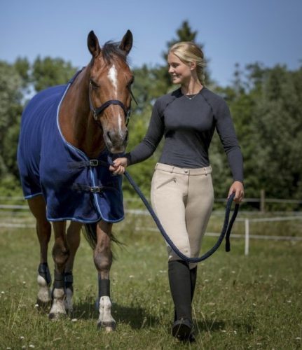 Polar fleece rug RW 110 cm navy