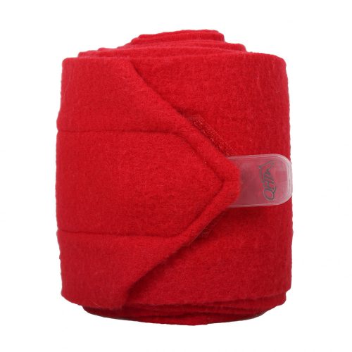 Fleece bandages QHP set of 4 pcs red