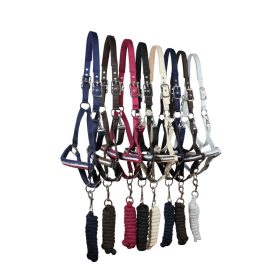 Halter+rope fleece KenTaur cob burgundy/navy