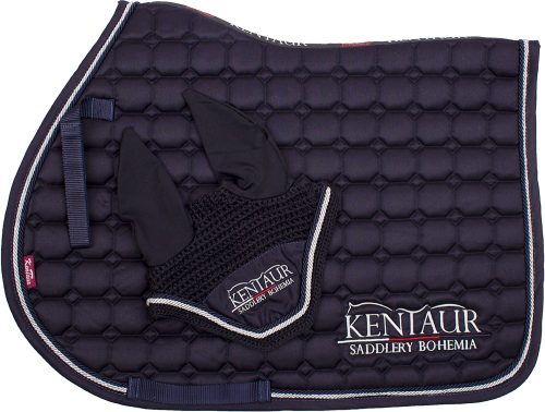 Saddle pad+ ear net KenTaur navy