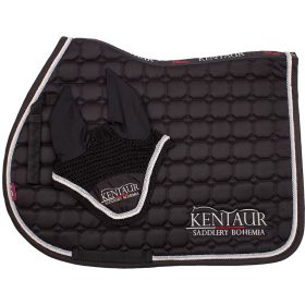 Saddle pad+ ear net Kentaur black