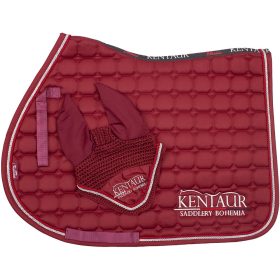 Saddle pad+ ear net Kentaur burgundy