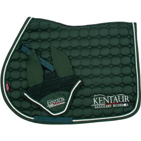 Saddle pad+ ear net Kentaur green