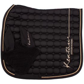 Saddle pad+ear net Kentaur dressage full black