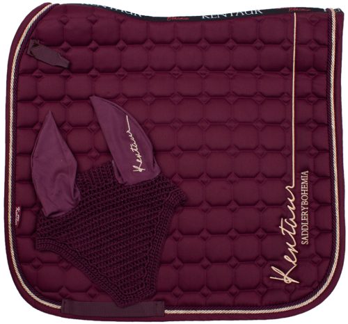 Saddle pad+ear net Kentaur dressage full black