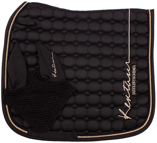 Saddle pad+ear net Kentaur dressage full dark purple