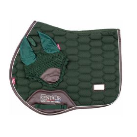 Saddle pad+earnet Kentaur full green 40586