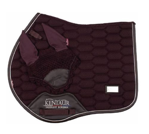 Saddle pad+earnet Kentaur full purple 40586