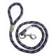 Rope leash D&L 1,5 m navy/light blue