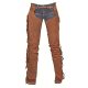 Chaps HKM Texas leather with fringes S brown