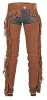 Chaps HKM Texas leather with fringes S brown