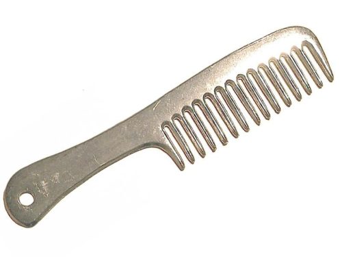 Mane comb with handle aluminium