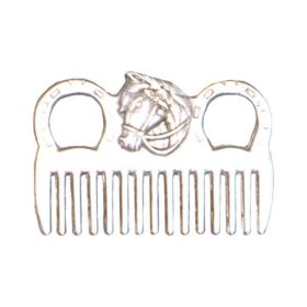 Sörényfésű lófejjel, alumínium