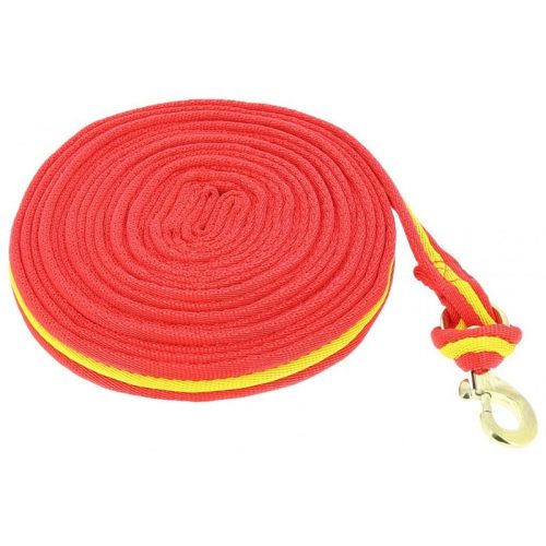 Lunging rein Jumptec padded red/yellow