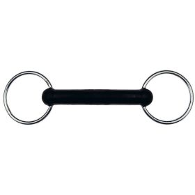 Ring snaffle Feeling rubber unjointed stiff 12,5 cm