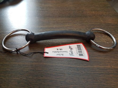 Ring snaffle Feeling rubber unjointed stiff 12,5 cm