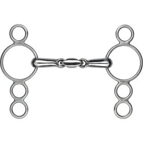 Bit Feeling gag 4-ring double jointed 13,5 cm