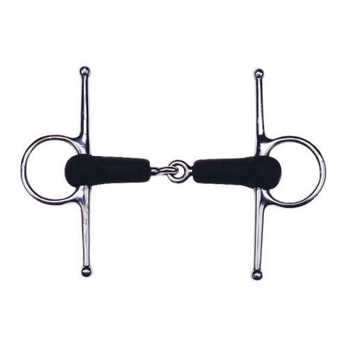 Feeling full cheek snaffle with rubber 11,5 cm