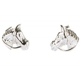 Earrings HKM horsehead silver
