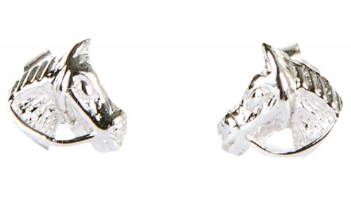 Earrings HKM horsehead silver