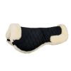 Saddle pad HKM corrective lambswool black/nature