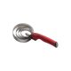 Curry comb metal round red