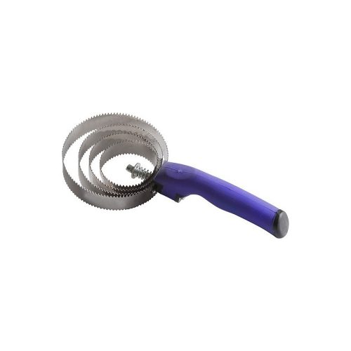 Curry comb metal round purple