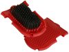 Grooming brush and glove blue