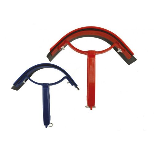 Sweat scraper plastic one-hand blue