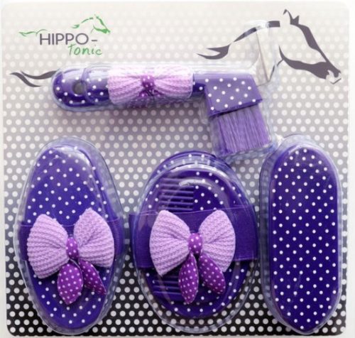 Hippo-Tonic polka-dot grooming kit
