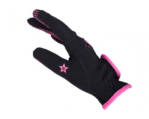 QHP Glove Multi Star junior 1 black/pink