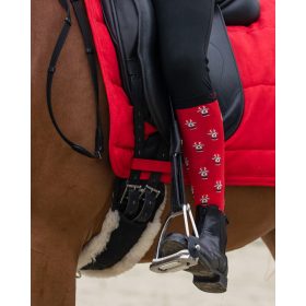 Lovaglózokni 35/38 piros Xmas Rudolph QHP