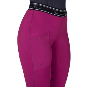 Riding tights QHP Eden full grip women's 38 raspberry