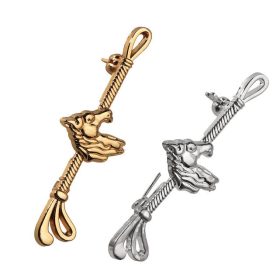 Stock pin horsehead gold